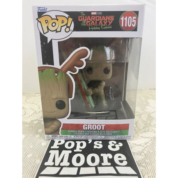 Funko Pop! Marvel Studio: Holiday Groot 1105 Vinyl Figure New With Box Defects - Picture 2 of 12